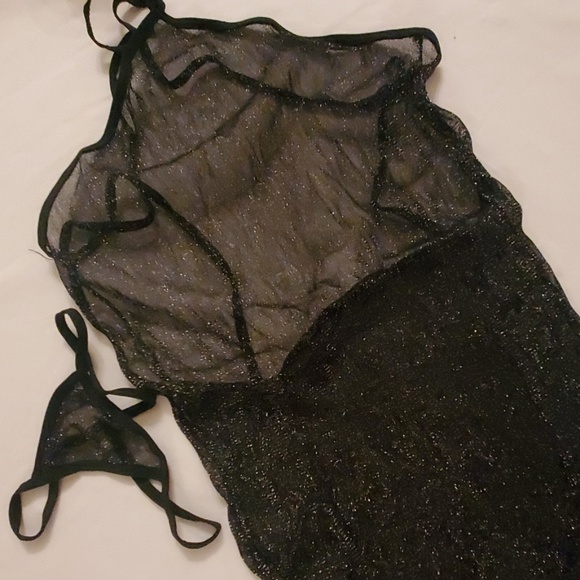 Lingerie intimates see through mini black dress os - Picture 3 of 3